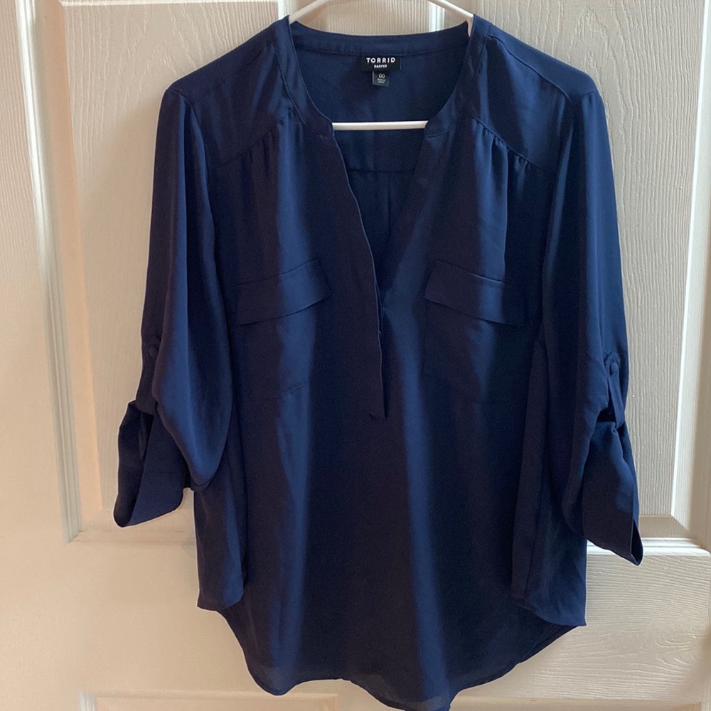Torrid Harper Navy blue Blouse size 00